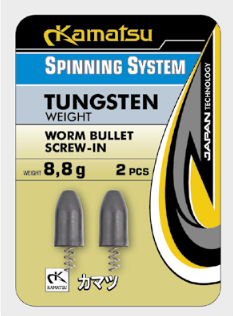 Worm Bullet Screw-in Tungsten 8,8g 2stk