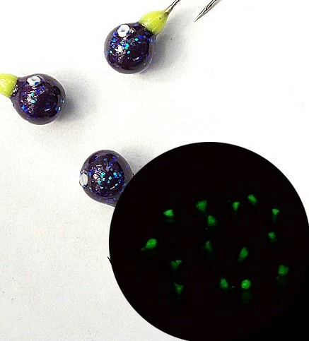 Glow Blå Glitter 4mm - Bilde 2