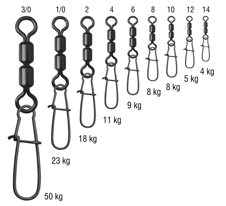 Kamatsu Highspeed Svivel Med Hempe Str.10 5stk