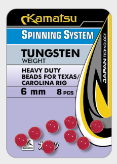 Heavy Duty Beads Red For Texas/Carolinarig 8mm 8stk