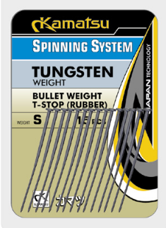 Bullet Weight T-stop (rubber) Texas/Carolina Rig Large 15stk